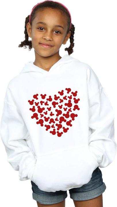 Immagine prodotto Disney Mickey Mouse Heart Silhouette Felpa con Cappuccio Ragazze (152, 158)