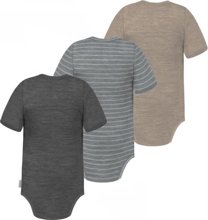Produktbild Normani 3er Set Baby Merino Body Kurzarm „Tauranga" - 9295 (80)