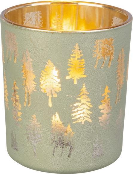 Produktbild MICA Living Teelichtglas - Bäume - ca. 8 x 10 cm - 1 Stück (1x)