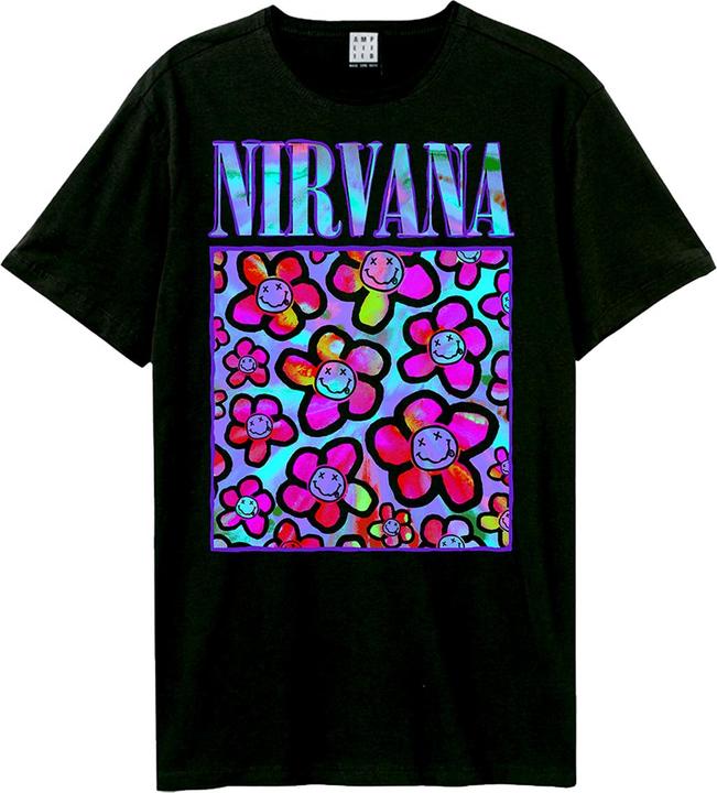 Immagine prodotto Amplified Neon Flowers Maglietta Nirvana Adulto Unisex (M)