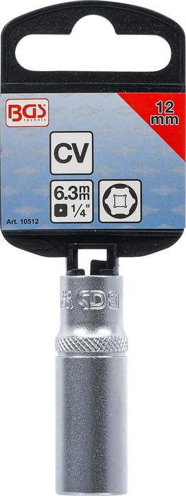 Actual product image BGS Socket, Hexagon, deep | 6.3 mm (1/4") Drive | 12 mm (12 mm)