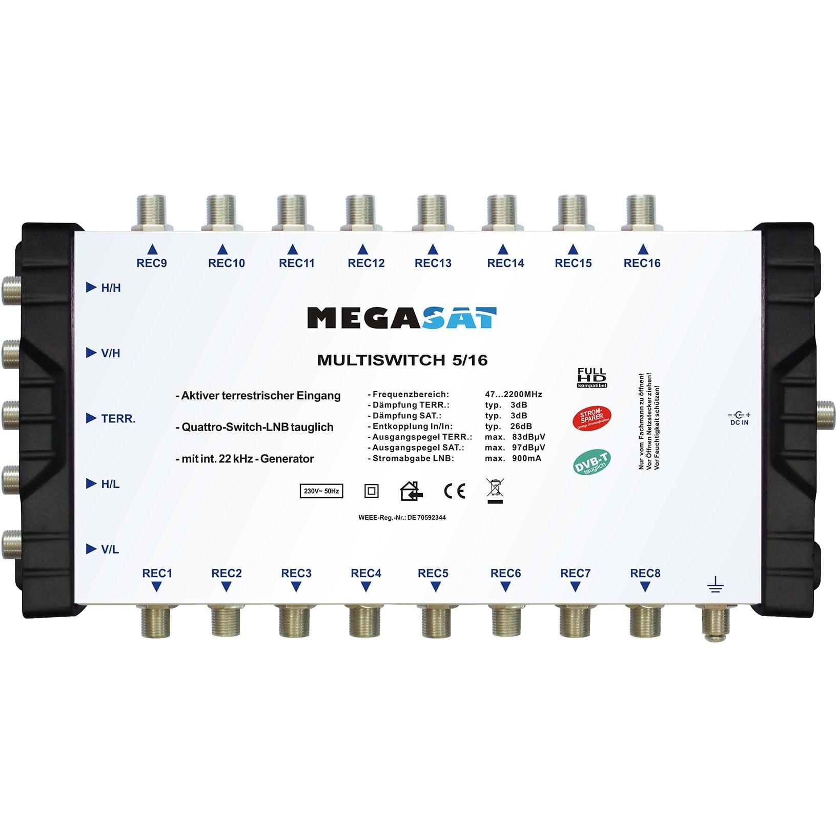 Megasat Multiswitch 5/16, TV Zubehör