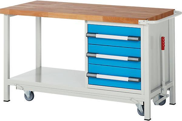 Actual product image eurokraft pro Workbench, mobile (200 cm, 70 cm)