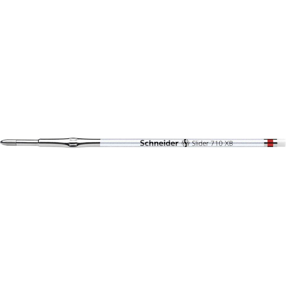 4x Schneider, Ersatzpatrone, Mine SLIDER 710 XB (Ersatzmine, Rot, 1 mm)