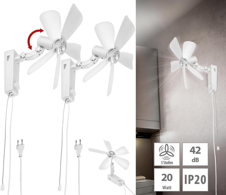 Produktbild Sichler 2er-Set Wand-Ventilator (42 dB)