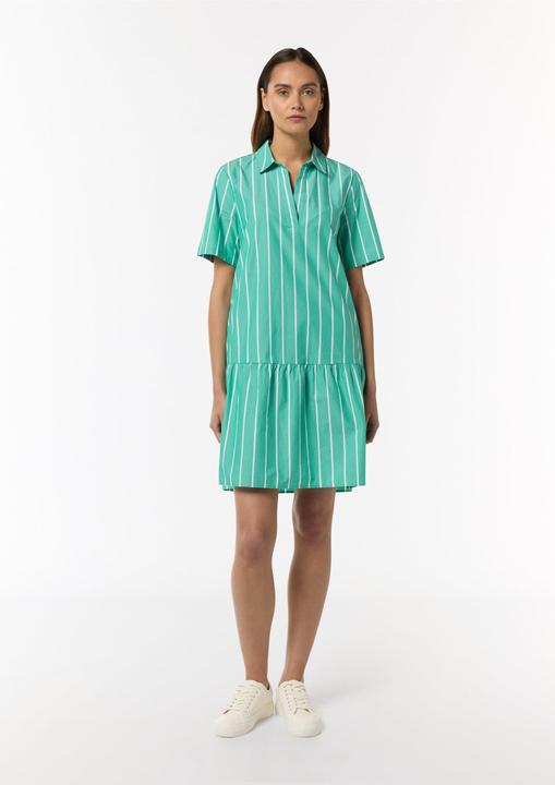 Produktbild Comma Kleid Baumwoll-Kleid mit Volant-Saum und Hemdkragen (44)