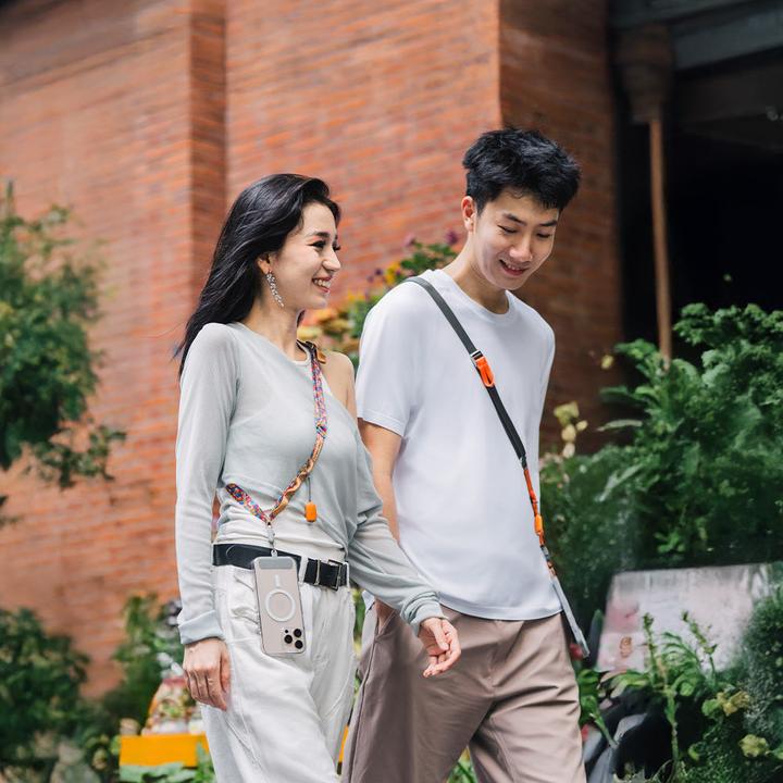 Actual product image Pgytech LinkGo Phone Photography Strap Dual Mount Version (Webbing Misty Grey)