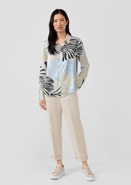 Immagine prodotto s.Oliver Bluse Glänzende Viskose-Bluse mit All-over-Print und Manschetten (48)