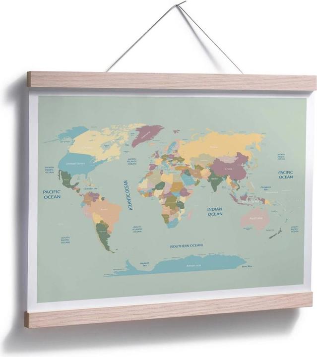 Image du produit Trenddeko Carte du monde vintage (80 x 60 cm)