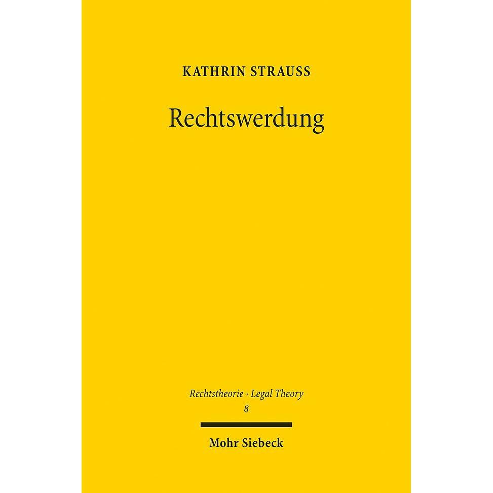 Thumbnail - Rechtswerdung, Fachbücher von Kathrin Strauss