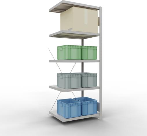 Actual product image Schulte Lagertechnik MULTIplus250 boltless bay system with cross brace