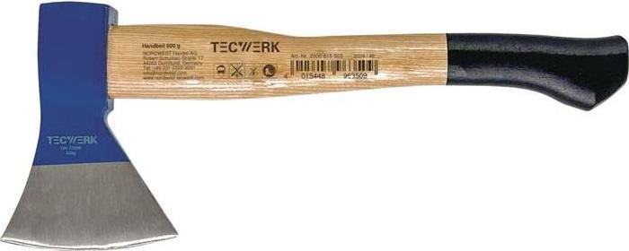 Actual product image Tecwerk Hatchet Rhenish shape 600 g handle length 360 mm ash crowbar shaped base, forged steel