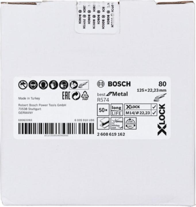 Produktbild Bosch Professional Zubehör PRO R574 X-Lock Fiberscheibe, 125 mm, G80 (80)