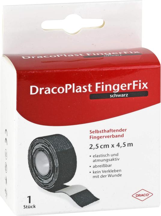 Actual product image Dracco DracoPlast FingerFix 2,5cmx4,5m black w. Wound cap, 1 pc PFL (1 x)