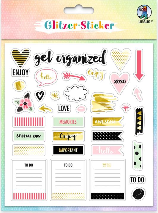 Actual product image Ursus Glitzer-Sticker FUN Mot. 01 59540006F 130 Sticker