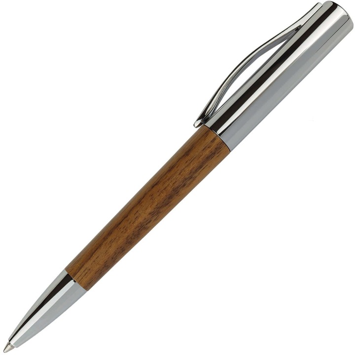 Produktbild Treeck NUSSBAUM - Kugelschreiber (Holz, Chrome, 1 x)