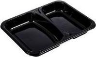 Produktbild CiMa-Pak Bakke 2-rum 2227-2L 340/440 ml 227x178x30 mm CPET Sort,360 Stk/krt