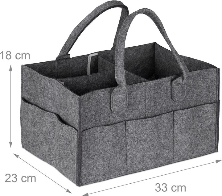 Produktbild Relaxdays Baby-Windel-Caddy (1 x, 33 x 23 x 34 cm)