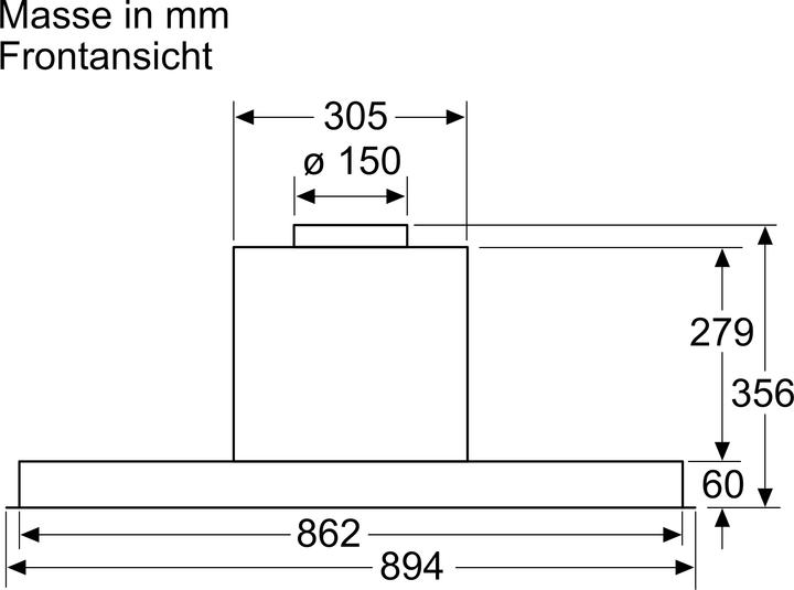 Actual product image Bosch Hausgeräte DBB96AF60 (Substructure hood)