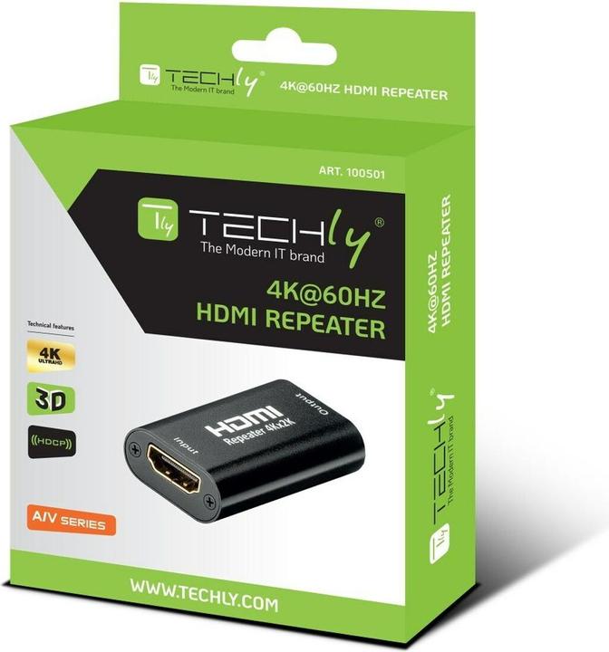 Produktbild Techly HDMI 2.0 4K Repeater YUV 4:4:4