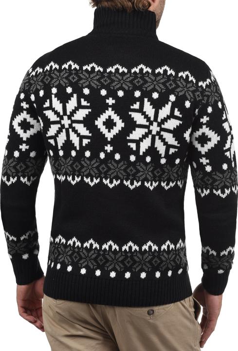 Actual product image Solid Norwin Men's Jumper Chunky Knit Pullover Troyer (XL)