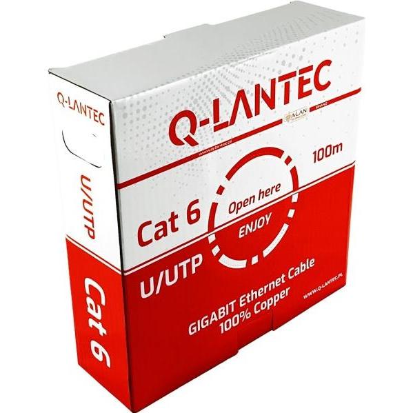 Q-Lantec U/UTP Kat.6A Netzwerkkabel verdrillte Leitung LSOH (U/UTP, 100 m) (KIU6PVC100Q)