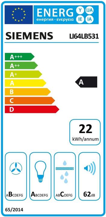 Energie-Label Siemens LI64LB531 (Deckenlüfter)