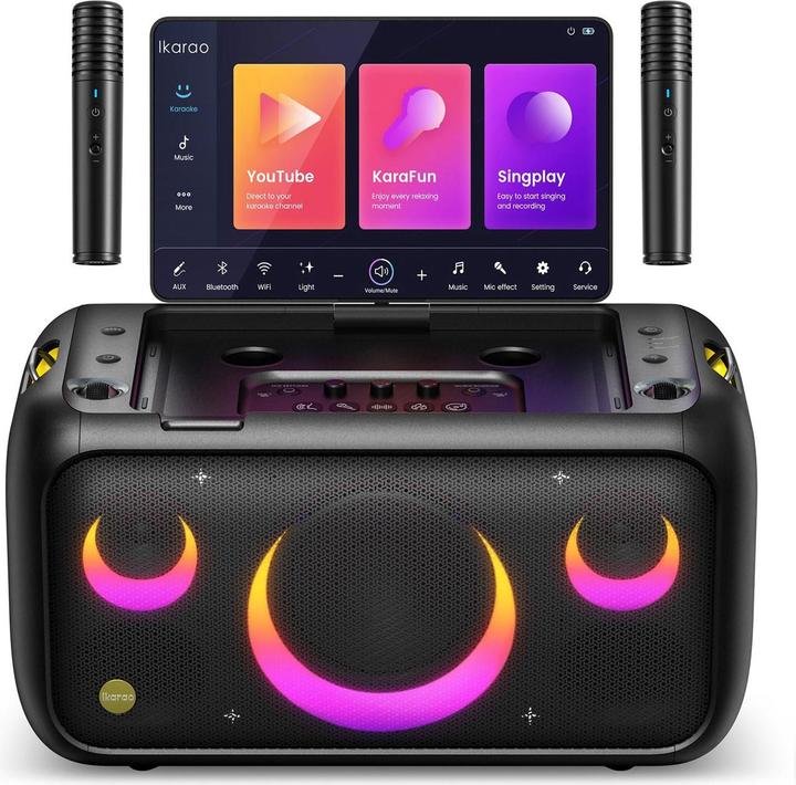 Ikarao Karaokebox Break X1 13" Screen 2 Mikrofone, 800W