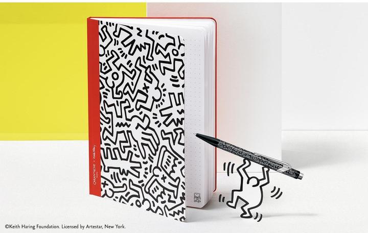 Image du produit Caran d'Ache Keith Haring Notizbuch Sonderedition (A5, Pointillés, Couverture rigide)