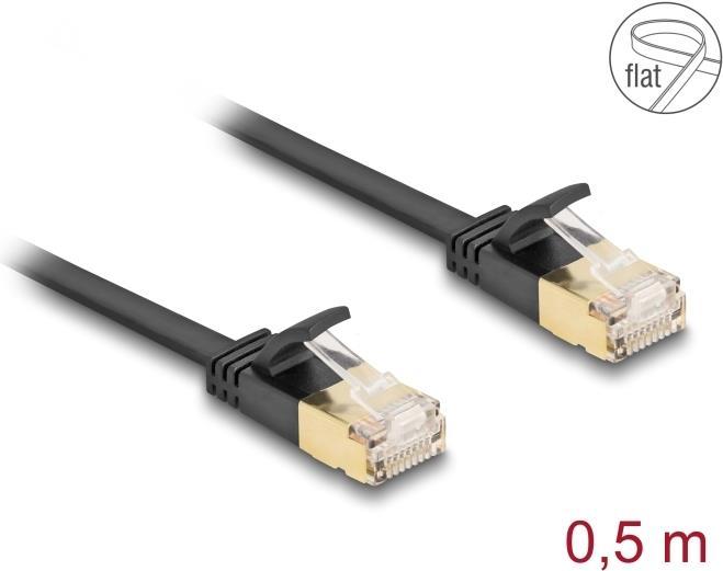Actual product image Delock RJ45 network cable Cat.6A plug to plug with robu (U/FTP, CAT7, 0.50 m)