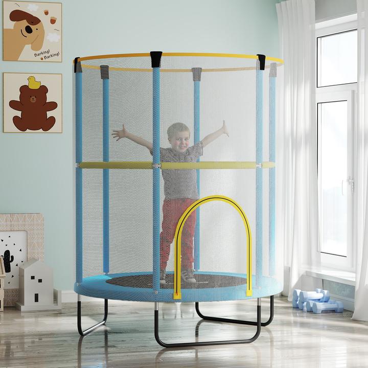 Image du produit Aiyaplay Kinder Trampolin Stahl, Kunststoff Blau+Gelb (140 cm)