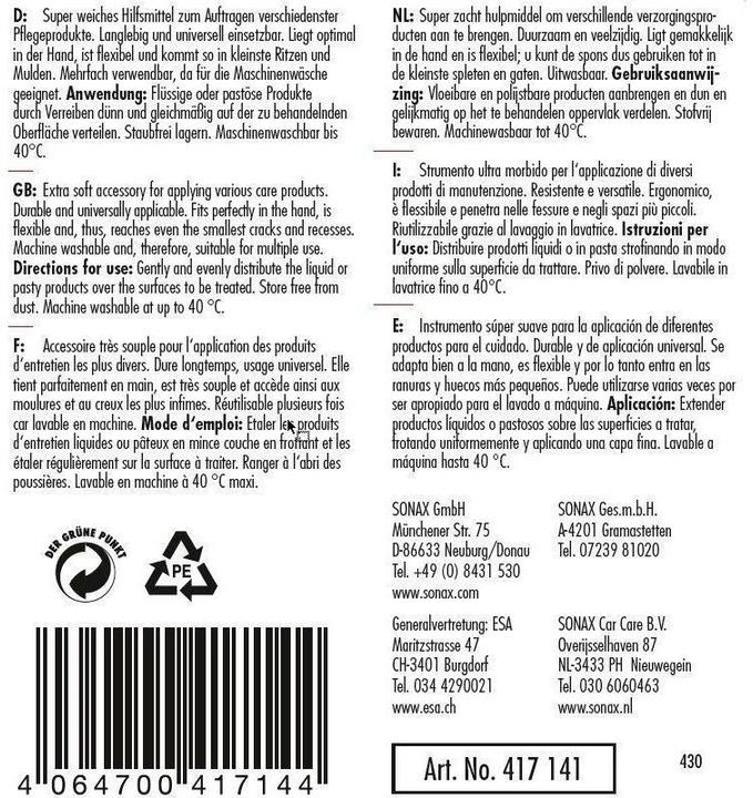 Produktbild Sonax Auftragsschwamm 417141 2 St.