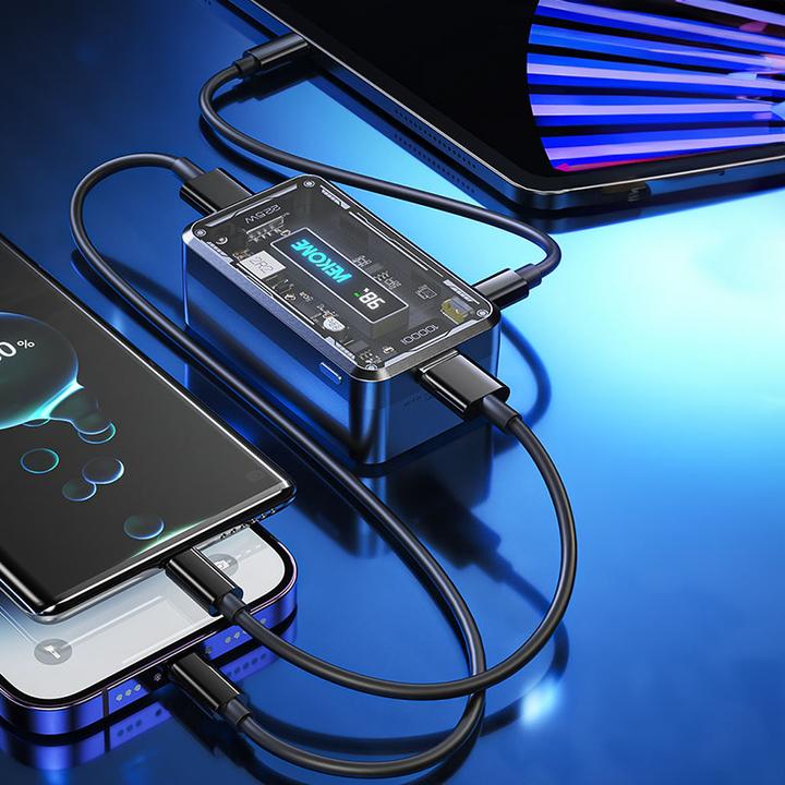 Produktbild Wekome WP-395 Vanguard Series – Powerbank 10000 mAh Super Charging PD 20 W + QC 22,5 W (Schwarz) (10000 mAh, 22.50 W)