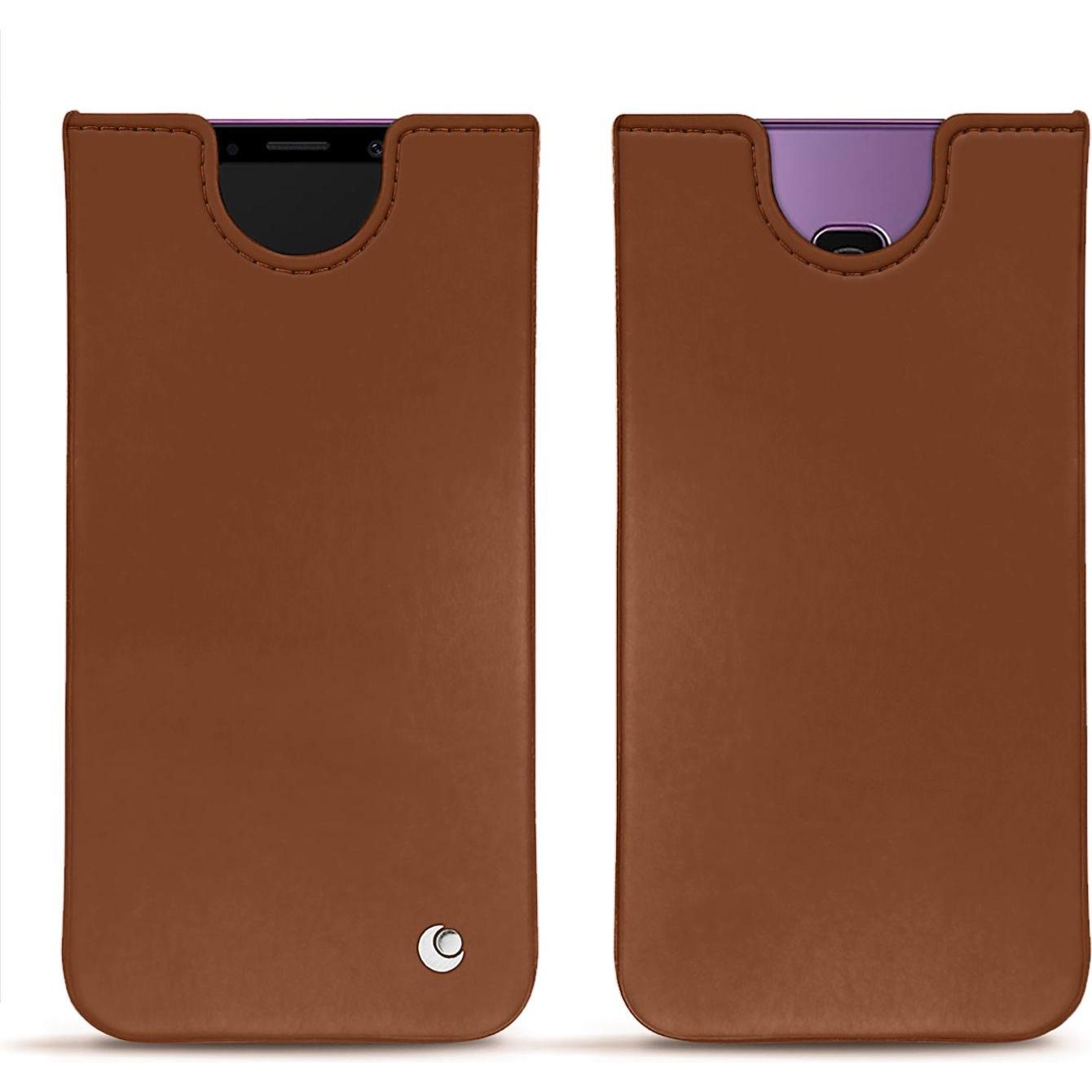 Noreve Lederschutzhülle (Samsung Galaxy S9+), Smartphone Hülle, Braun