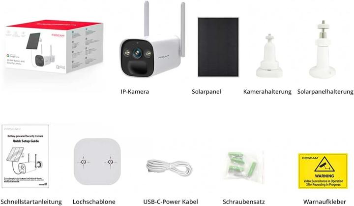 Produktbild Foscam BP4 BP4 WLAN IP Überwachungskamera 2560 x 1440 Pixel (2560 x 1440 Pixels)
