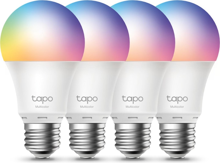 TP-Link Tapo L530E E27 Smart WLAN Glühbirne (4-pack) (E27, 8.70 W, 806 lm, 4 x, F)