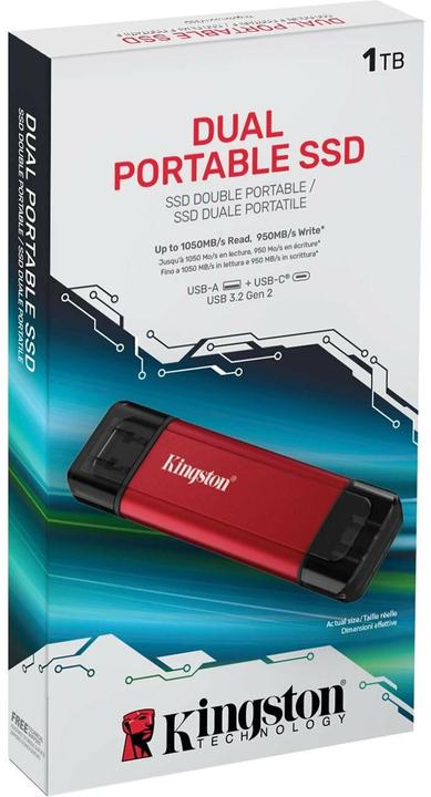 Produktbild Kingston Tragbares duales Solid-State-Laufwerk (1 TB)