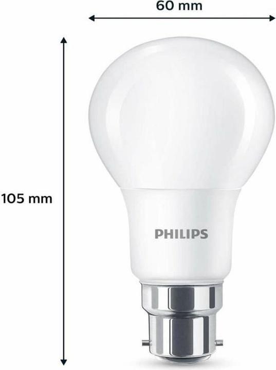 Produktbild Philips Lampe 60W A60 B22 x3 (B22, 8 W, 806 lm, 3 x, F)