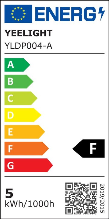 Energy Label Yeelight W3 (GU10, 4.50 W, 350 lm, 4 x, F)