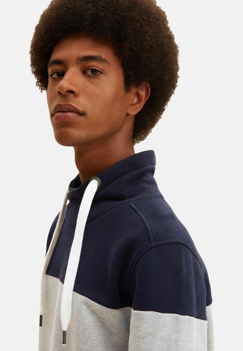 Produktbild Tom Tailor Sweatshirt Colour Blocking Pullover ohne Kapuze (S)