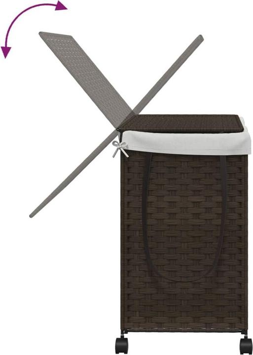 Image du produit vidaXL Panier à linge à roulettes