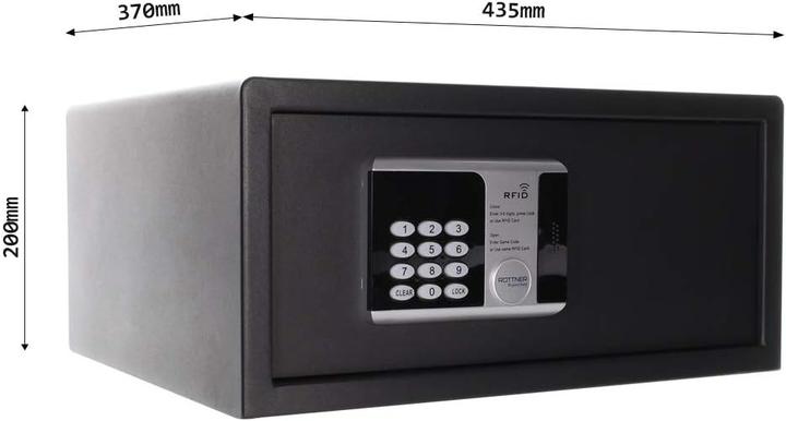 Immagine prodotto Rottner Elektronik cassaforte per mobili RFID Lap serratura elettronica antracite (26 l)