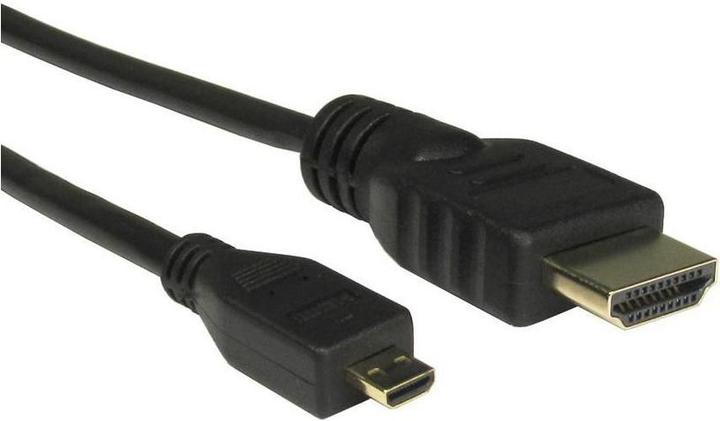Produktbild RS PRO HDMI-Kabel A HDMI Stecker B Micro-HDMI Stecker 4K max., 1.5m, Schwarz (1.50 m)