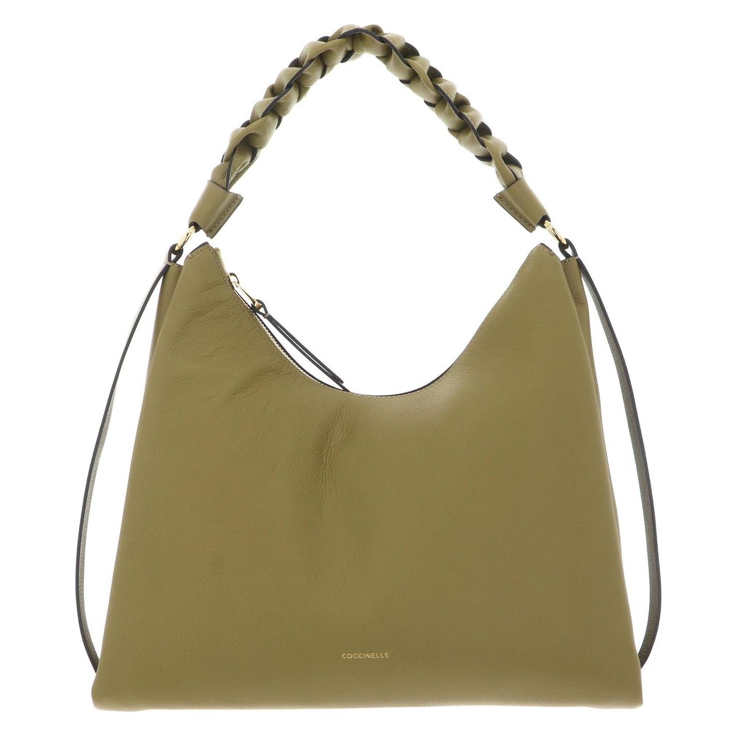 Coccinelle, Damen, Handtasche, Boheme Grana Double Shoulder Bag, Grün