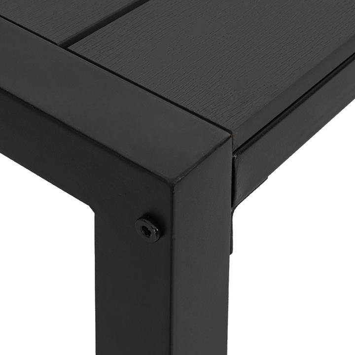 Actual product image vidaXL Garden bench 100 cm made of steel and WPC in black