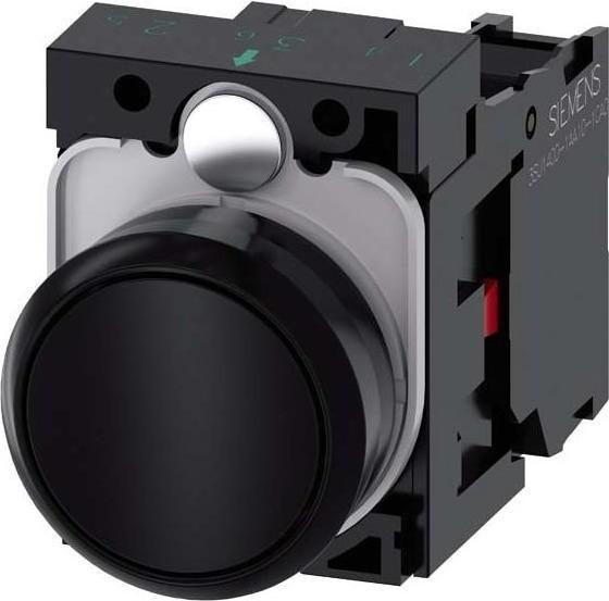 Image du produit Siemens Pushbutton 22mm noir 1NC
