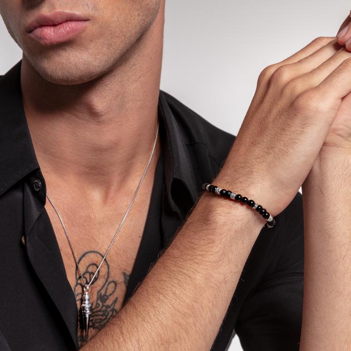 Immagine prodotto Thomas Sabo Bracciale Talisman nero (19 cm, Argento 925)