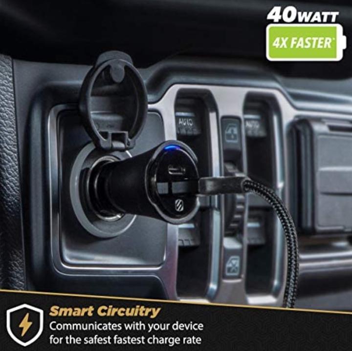Actual product image Scosche 40W Dual Port Car Charger