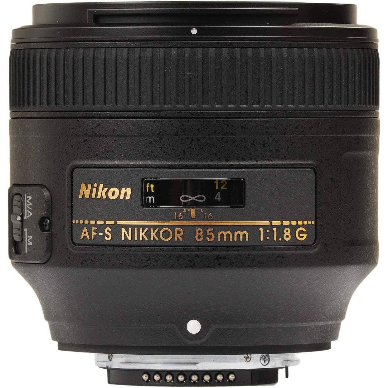 Nikon AF-S Nikkor, 85mm f/1.8G lens, black, nital card: - (Full frame), Obiettivo, Nero