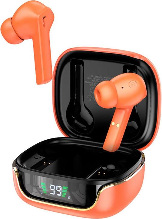 Actual product image Hoco - Wireless Earbuds (EW18) - TWS with Bluetooth 5.3 - Orange (4 h, Wireless)